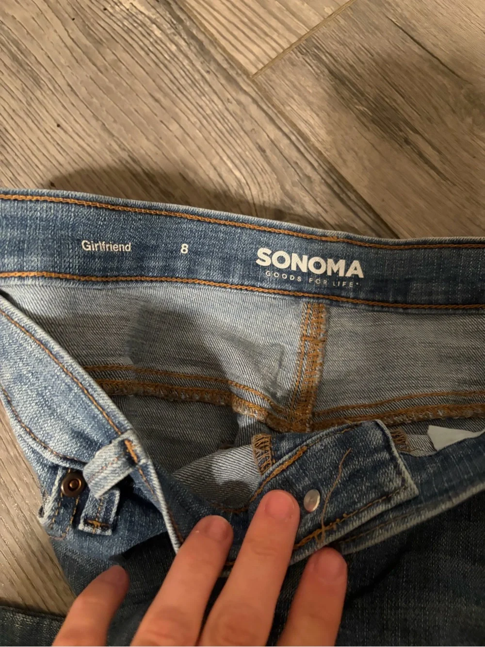 SoNoma Light Wash girlfriend Jeans - Picture 2 of 3